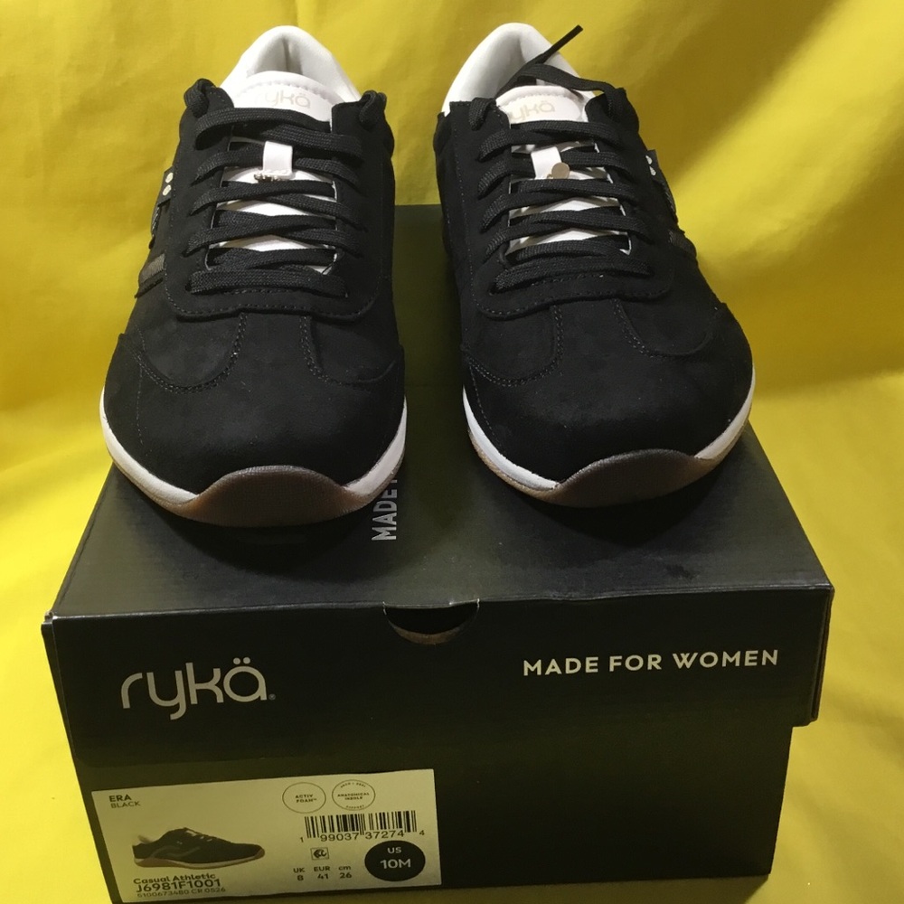 Ryka Women’s Casual Athletic Black and White Low-Top Sneakers SZ10 NWT